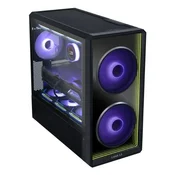 Računalniško ohišje Lian Li LANCOOL 217 INF, ATX, Midi-Tower, ARGB, Kaljeno steklo, črno