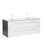 Vario Clam 120 spodnja omarica z umivalnikom antracitno bela