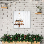tulup.si Steklena ura GingerbRead Christmas Tree Božični okraski Bele kazalke 30x30 cm
