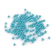 Plastične voščene kroglice / biseri Glance O4 mm - F32 modra turkizna (10 g)