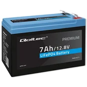 Qoltec LiFePO4 litijeva železovo-fosfatna baterija | 12,8 V | 7 Ah | 89,6 Wh | BMS