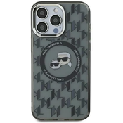 Karl Lagerfeld KLHMP15SHMCKMHK iPhone 15 6.1 black IML Monogram KarlChoupette Head MagSafe (KLHMP15SHMCKMHK)