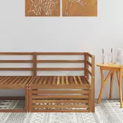 Vanjska kutna sofa Cvrsto drvo akacije Prirodna 83 x 83 x 73 cm
