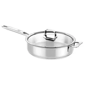 Sauté pan with lid, stainless steel, 28 cm, Signature - BRA