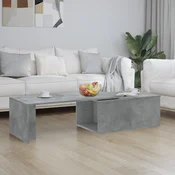 Stolic za kavu siva boja betona 150 x 50 x 35 cm od iverice