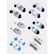 Yoclub Kidss Boys Ankle Cotton Socks Patterns Colours 6-pack SKS-0008C-AA00-001