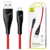 USAMS USAMS BRIDED MICROUSB KABEL 1M 2A RDEČ ZA HITRO POLNJENJE TELEFONOV, (21980351)