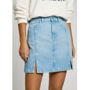 Pepe Jeans za ženske. PL901208 Kratko krilo iz neraztegljivega jeansa modre barve (S), Modra, Priložnostno, Bombaž, Džins, Tr