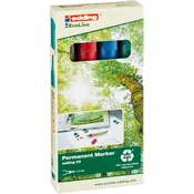 Edding permanentni marker Ecoline 22 - konica s poševno konico, komplet 4 barv