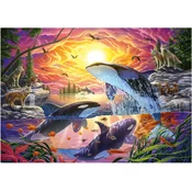 Educa - Puzzle Orcas and Wolves - 4 000 dijelova