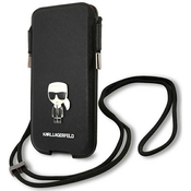 Karl Lagerfeld BagKLHCP12LOPHKMK 6,7 black hardcase Saffiano Ikonik Kar`s (KLHCP12LOPHKMK)