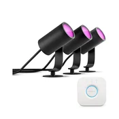 Philips - Komplet 3x LED spot svetiljke Hue LILY, 8W/230V, IP65 + Hue bridge