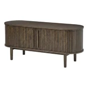 TV omarica v hrastovem dekorju v temni naravni barvi 140x56x40 cm Meta – Unique Furniture
