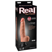 Real Feel Deluxe No.6 - realistican, vrlo realistican vibrator (prirodni)