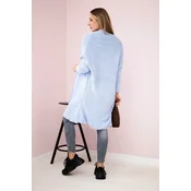 Sweater with batwing sleeve blue