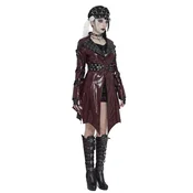 Ženski plašč DEVIL FASHION - Mistress Mayhem - vinsko rdeč - CT27602