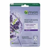 Garnier SkinActive Moisture Bomb Super Hydrating + Anti-Fatigue vlažilna in posvetlitvena maska za utrujeno kožo 1 kos za ženske