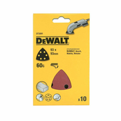 Brusilni papir DEWALT za Delta brusilnik 93 x 93 mm, P60, Velcro (10 kos) DT3091