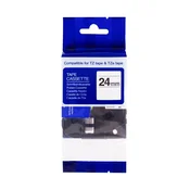 PRINTLINE kompatibilen trak Brother TZE-151, TZ-151, 24 mm, s črnim tiskom/prozornim podstavkom