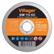 VILLAGER Brusna ploca za metal GW 115 60