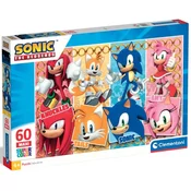 Sonic in prijatelji 60-delna maxi supercolor sestavljanka - Clementoni