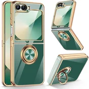 Overboard Ovitek za Samsung Galaxy Z Flip7 FE/Z Flip6, Electro Ring, zelen