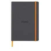 Notes A5, Rhodiarama soft, s gumicom, diktando, titan