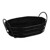 Bread basket, metal, 28 x 20 cm, Black - Kesper