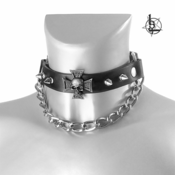 Ovratnica/choker (shoe harness) Dark skull cross - LSF3 33