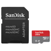 Spominska kartica SanDisk Ultra microSDXC 128GB UHS-I A1 140MB/s (SDSQUAB-128G-GN6MA)