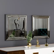 Hanah Home Set 2 ogledala Srebrna