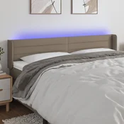 LED uzglavlje smedesivo 183x16x78/88 cm od tkanine