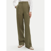 Barbour Hlače iz tkanine Ava LTR0386GN74 Zelena Wide Leg