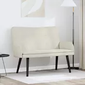 vidaXL Dvosečna zofa krema 115 x 61 x 87 cm Žamet