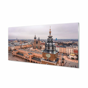 tulup.si Stenska plošča za kuhinjo Krakov panorama zimskih cerkva 120x60 cm
