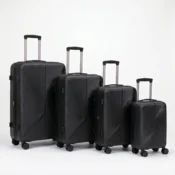 Set kofera 4u1 u crnoj boji - Deco Ray dezen