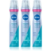 Nivea Volume Care lak za lase za povečanje volumna 3x250 ml
