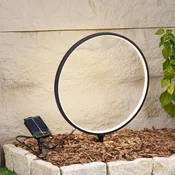 Lindby LED solarna luč za osvetlitev talnega trna Syrene, 45 cm, črna, aluminij - Sodobni