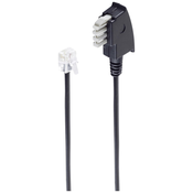 Shiverpeaks Shiverpeaks faks priključni kabel [1x moški konektor TAE-N - 1x RJ11 vtič 6p2c] 3 m črna, (20411198)