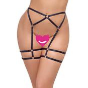Cottelli Silky Soft Straps Suspender Belt 2340577 Black L/XL