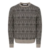 Only & Sons Pulover ONSSAGE temno bež/temno siva
