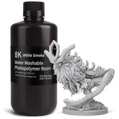 ELEGOO 8K Smola, ki jo je mogoče prati z vodo, 1 kg, bela dima