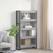 Ormaric za knjige 2 pcs Siva Sonoma 80 x 30 x 155 cm
