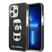 Karl Lagerfeld Karl & Choupette Head ovitek za iPhone 13 Pro Max - črn