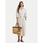 LAUREN RALPH LAUREN Srajčna obleka 200P13685001 Écru Regular Fit