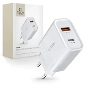 Tech-protect Polnilnik Tech-Protect C30W omrežni USB-C PD 30W/USB-A QC 3.0 - bel