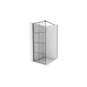 Mexen Kioto tuš stena Walk-in 80 x 200 cm, črna mreža 8 mm, črna - 800-080-101-70-77