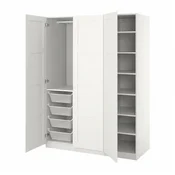 PAX/BERGSBO Garderobna omara, bela/bela, 150x60x201 cm