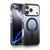 CELLECT Magnetski silikon case iPhone 17 Pro Max crno-prozirna