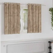 Baršunaste zavjese 2 pcs Šampanjca 140 x 140 cm Baršun